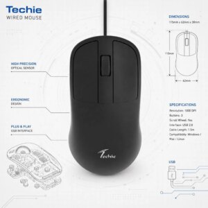 Echo USB Wired Optical Mouse