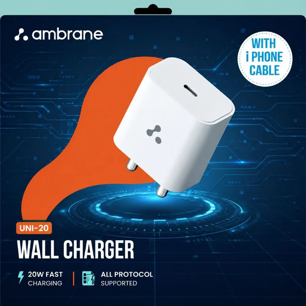 Ambrane Uni-20 20W Wall Charger 2 Ambrane Uni-20 20W Wall Charger - Image 2