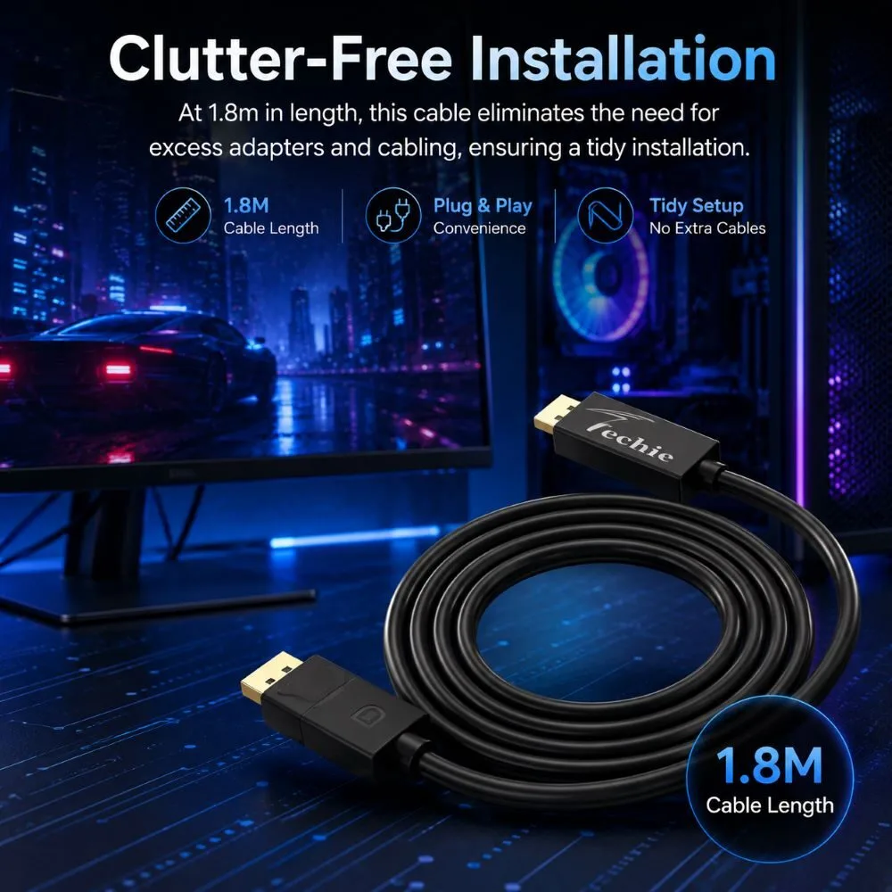 DisplayPort to HDMI Cable 1.8m (ABS/CCS) 2 DisplayPort to HDMI Cable 1.8m (ABS/CCS) - Image 2