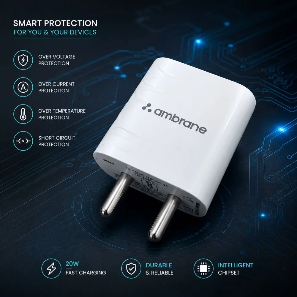 Ambrane Uni-20 20W Wall Charger 1 Ambrane Uni-20 20W Wall Charger