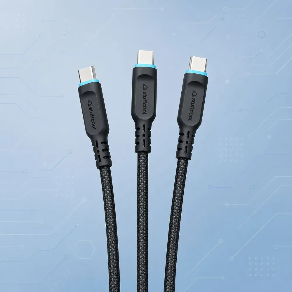 Stuffcool Duplo 2-in-1 140W Dual Type-C Cable 3 Stuffcool Duplo 2-in-1 140W Dual Type-C Cable - Image 3