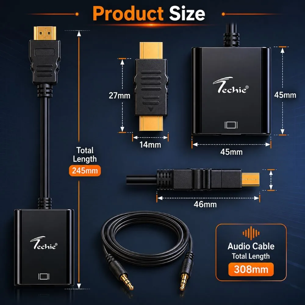 HDMI To VGA with Audio Converter 3 HDMI To VGA with Audio Converter - Image 3