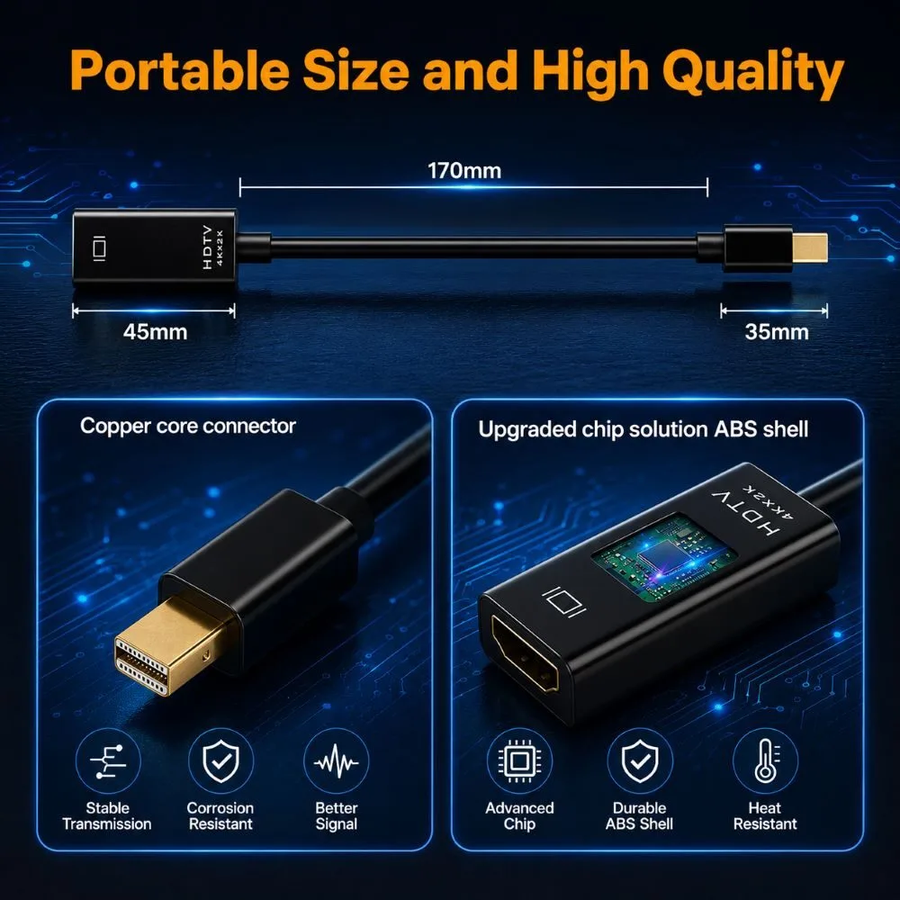 Mini DisplayPort to HDMI Converter Adapter 4 Mini DisplayPort to HDMI Converter Adapter - Image 4