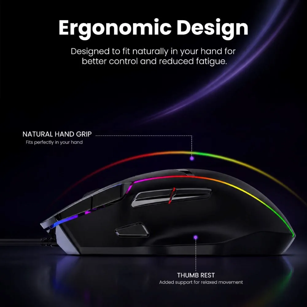 Apex Gaming RGB Wired Mouse 5 Apex Gaming RGB Wired Mouse - Image 5