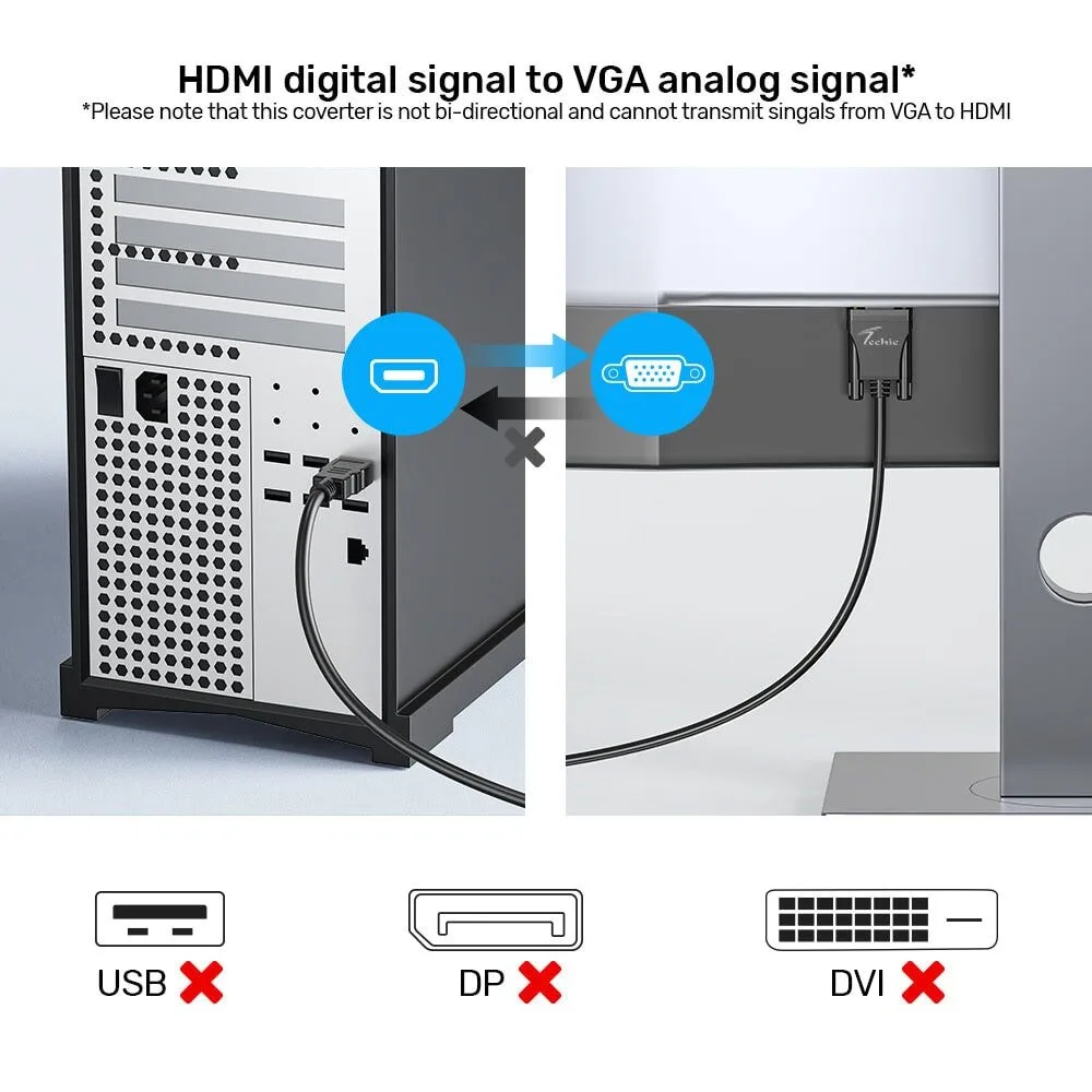 HDMI to VGA cable 1.5m 5 HDMI to VGA cable 1.5m - Image 5