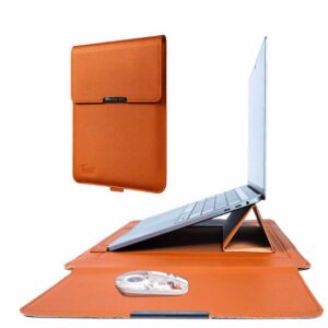 Techie 3-in-1 Multifunctional Laptop Sleeve with Built-in Stand and Mouse Pad for 13/14 inch Laptops