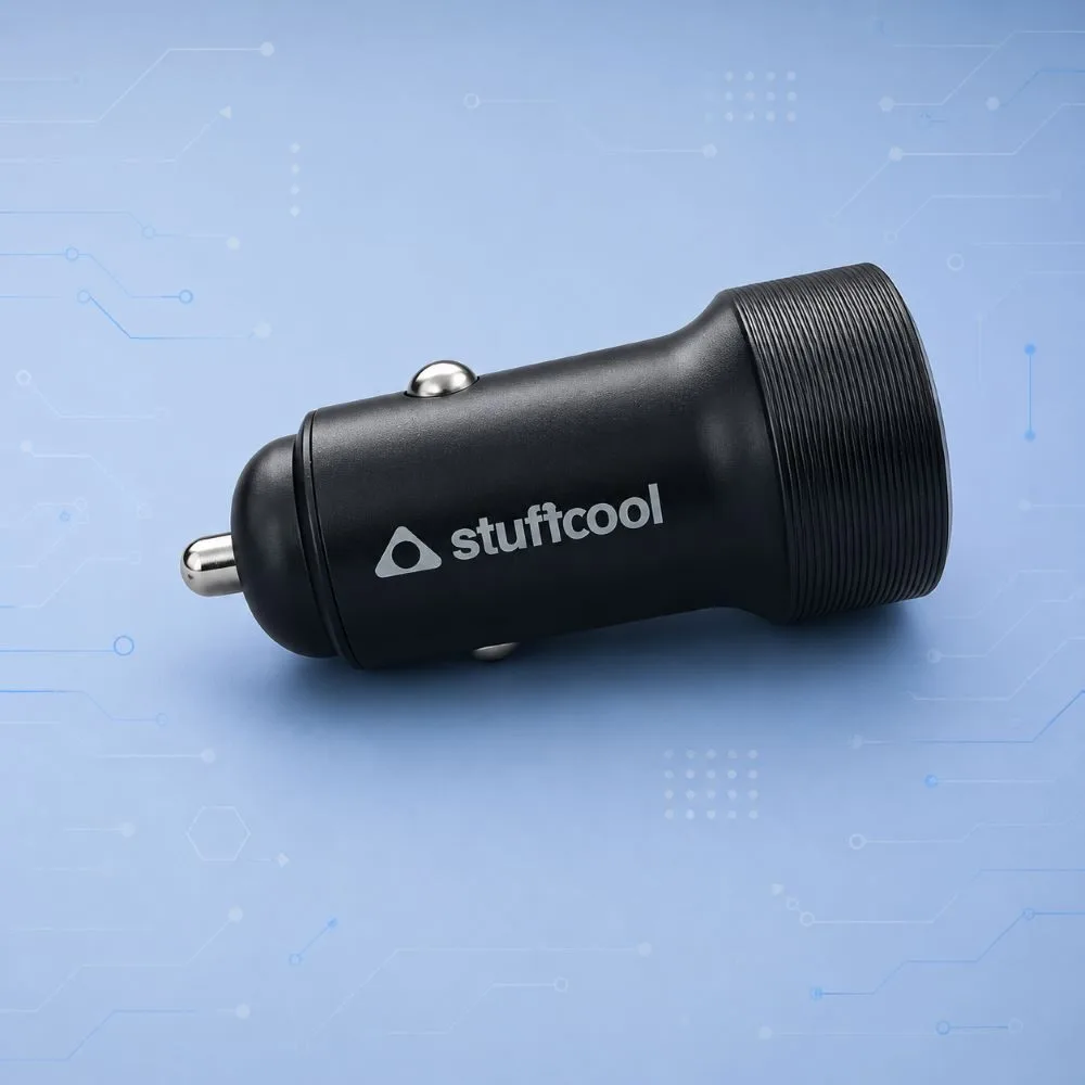 Stuffcool Ultimus 47W Dual Port Car Charger | 25W Type-C PPS & 22.5W QC3.0 USB-A Fast Charger 1 Stuffcool Ultimus 47W Dual Port Car Charger | 25W Type-C PPS & 22.5W QC3.0 USB-A Fast Charger