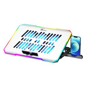 Techie Aerocool 6 Fan Laptop Cooling Pad with Touch Control RGB Lights