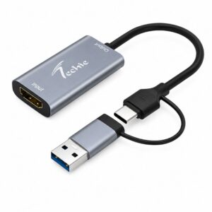 Techie Type-C USB-A 4K HDMI Video Capture Card – 1080P 60FPS Recording & Streaming