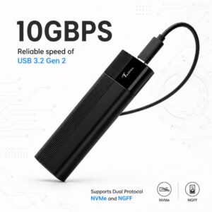 Techie Dual Protocol M.2 NVMe + NGFF SATA SSD Enclosure