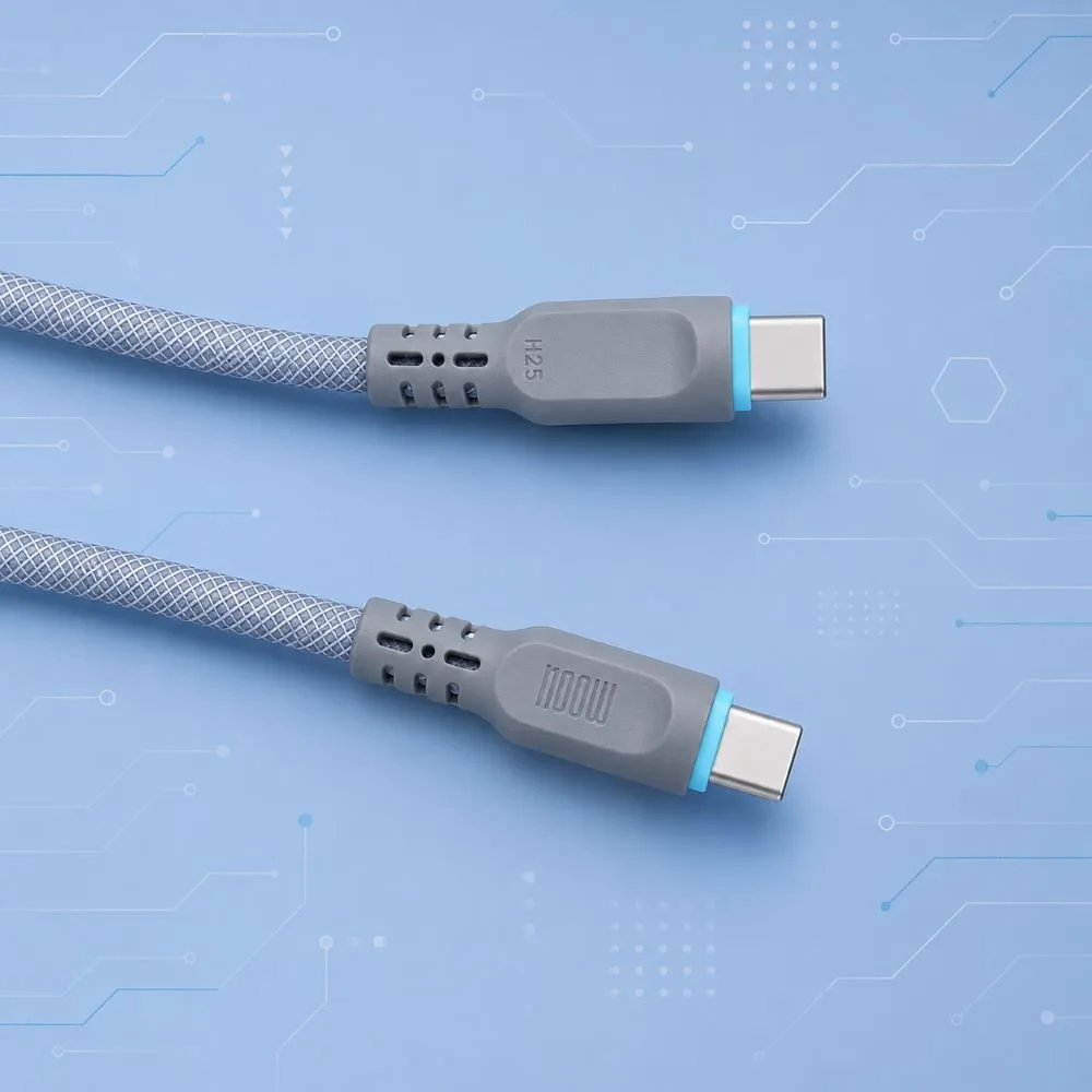 Stuffcool Tug Type-C to Type-C 100W 5A E-Marked PET Braided Fast Charging Cable 3 Stuffcool Tug Type-C to Type-C 100W 5A E-Marked PET Braided Fast Charging Cable - Image 3