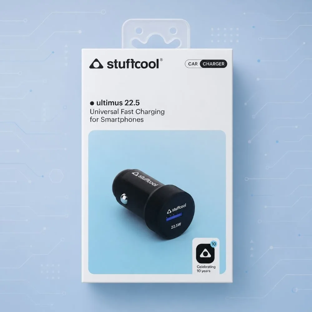 Stuffcool Ultimus 47W Dual Port Car Charger | 25W Type-C PPS & 22.5W QC3.0 USB-A Fast Charger 3 Stuffcool Ultimus 47W Dual Port Car Charger | 25W Type-C PPS & 22.5W QC3.0 USB-A Fast Charger - Image 3