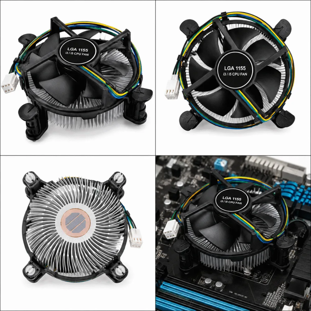 CPU Cooling Fan 1155 for i3/i5 CPU 3 CPU Cooling Fan 1155 for i3/i5 CPU - Image 3