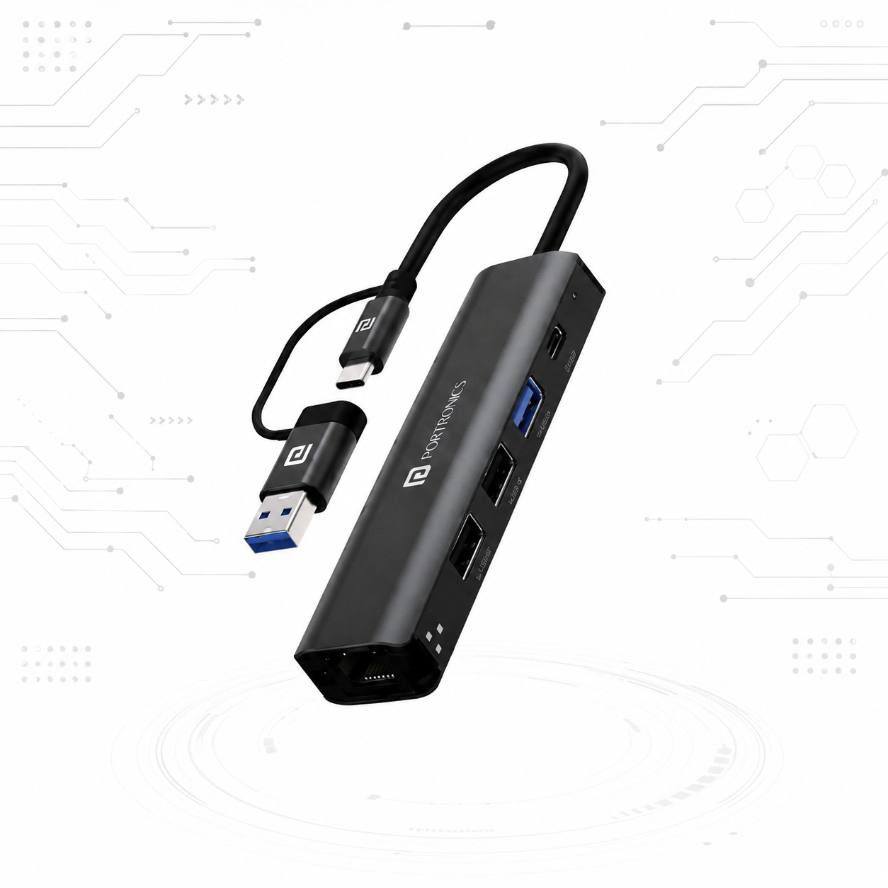 Portronics MPort Edge 5 Ports USB-C Hub